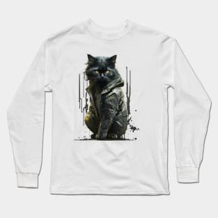 Black Street Cat Gifts Long Sleeve T-Shirt